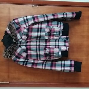 ROXY Pink Flannel Puffer